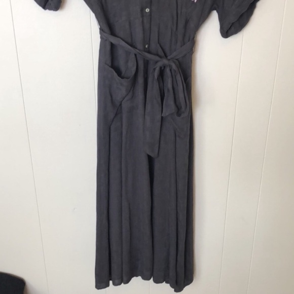 Free People Embroidered Tie Waist Midi Dress - Picture 8 of 10